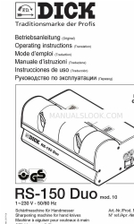 Dick RS-150 Duo Kullanım Talimatları Kılavuzu