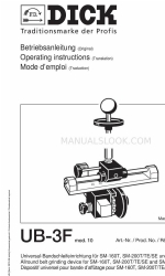 Dick UB-3F Operating Instructions Manual