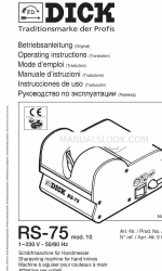 Dick RS-75 Manuel d'utilisation