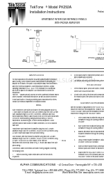 Alpha Communications TekTone PK292A Інструкція з монтажу