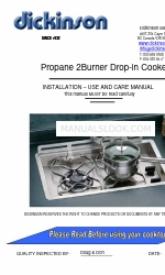 Dickinson Propane 2Burner Drop-in Cooker Manuel d'installation, d'utilisation et d'entretien