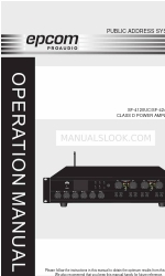 Epcom PROAUDIO SF-4120UC Manual de operação