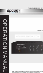 Epcom PROAUDIO SFB120 Manuale operativo