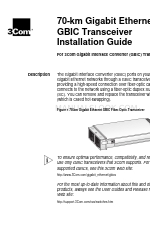 3Com 3CB9LF20R - CoreBuilder 9000 100BTX Switching Module Expansion Manuel d'installation