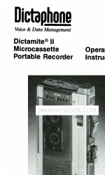 Dictaphone Dictamite II 取扱説明書