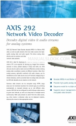 Axis 292 Teknik Özellikler