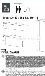 Die Hausmarke 800-13 Manual de instrucciones de montaje