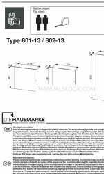 Die Hausmarke 801-13 Інструкція з монтажу Посібник з монтажу