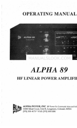 Alpha Power Alpha 89 取扱説明書