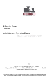 Diedrich Roasters IR Roaster Series Installations- und Betriebshandbuch