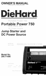 DieHard Portable power 750 200.71486 소유자 매뉴얼