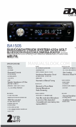 Axis Car Audio BA1505 Buku Petunjuk