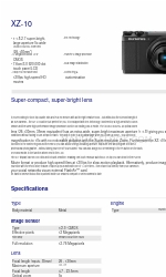 Olympus XZ-10 Spezifikationen