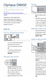 Olympus DM-450 Skrócona instrukcja obsługi