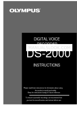 Olympus DS 20 - 128 MB Digital Voice Recorder Instructions Manual