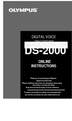 Olympus DS 20 - 128 MB Digital Voice Recorder Online Instructions Manual