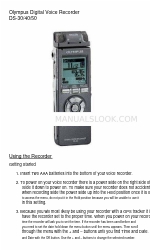 Olympus DS-40 - Digital Voice Recorder Come iniziare