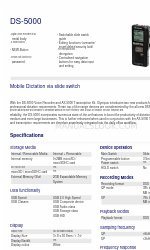 Olympus DS-5000 Specificaties