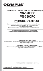 Olympus VN 3200 - PC Digital Voice Recorder (프랑스어) Mode D'emploi