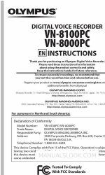 Olympus VN 8100PC Instructions Manual