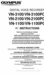 Olympus VN-1100/VN-1100PC Instrukcja obsługi