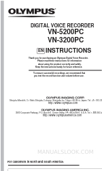 Olympus VN-3200PC Manual de instruções