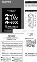 Olympus VN-3600 (French) Manuel