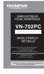 Olympus VN-702PC (Bahasa Prancis) Mode D'emploi