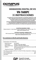 Olympus VN-7600PC (Spanish) Instructions Manual