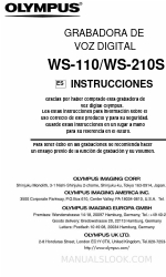 Olympus WS 110 - 256 MB Digital Voice Recorder (Inglês) Instruções