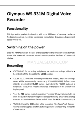 Olympus WS-331M Manual do utilizador