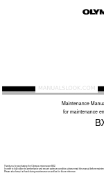 Olympus BX2 SERIES Manual de mantenimiento