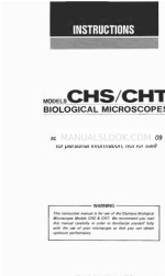 Olympus CHT Instructions Manual