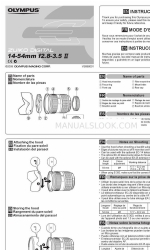 Olympus Lens 14-54mm f2.8-3.5 Zuiko Digital Instrucciones