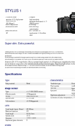 Olympus Stylus 1 Технические характеристики