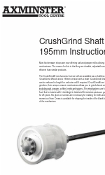 Axminster CrushGrind Shaft Инструкции