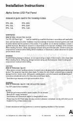 Alphalite Alpha FPL-14H Instrucciones de instalación