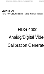 AccuPel HDG-4000 Manuale dell'interfaccia seriale