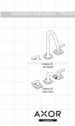 Axor 34133XX1 34213XX1 Installation Instructions Manual