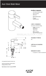 Axor 35202801 Specification Sheet