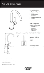 Axor Axor Uno Kitchen Faucet 38830XX1 Технический паспорт