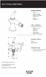 Axor Brushed Nickel 37200821 사양 시트