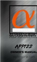 Alphasonik APP122 Instrukcja obsługi