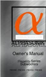 Alphasonik Flagship Series Manuale d'uso