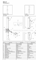 Axor Metro E Showerpanel 2 Onderdelenlijst