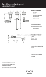 Axor Polished Nickel 16534831 Arkusz specyfikacji