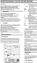 ARC WELDING MACHINE Gebrauchsanweisung