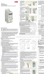 ABB ACS150 series Instrukcja szybkiej instalacji i uruchomienia