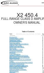 ARC Audio X2 450.4 소유자 매뉴얼