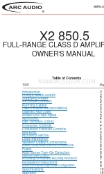 ARC Audio X2 850.5 소유자 매뉴얼